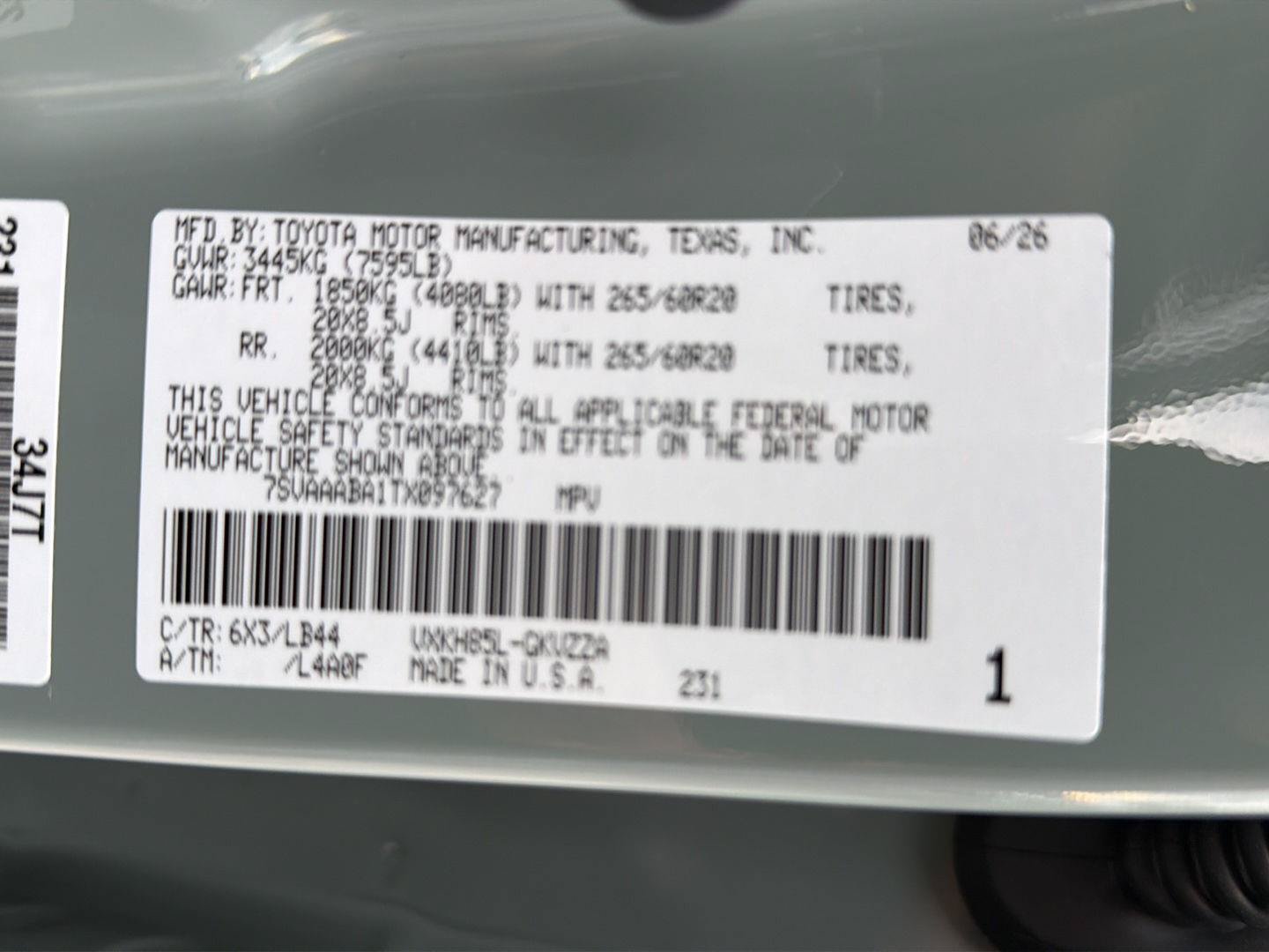New 2026 Toyota Sequoia 1794 Edition AWD/4WD image 40