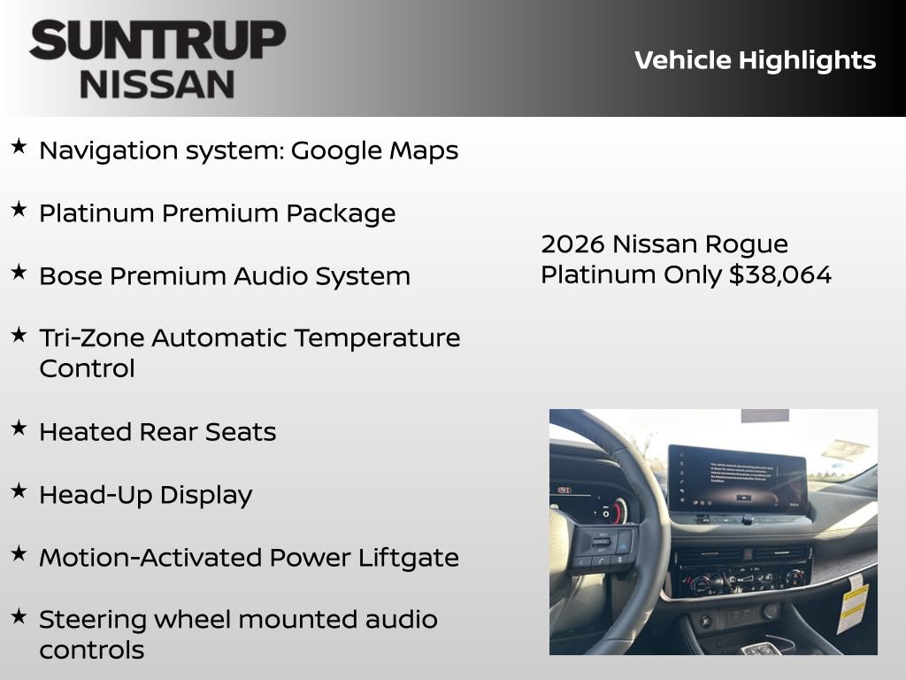 New 2026 Nissan Rogue Platinum w/ Platinum Premium Package AWD/4WD image 8