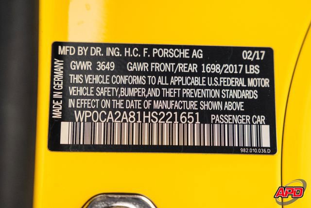 Used 2017 Porsche 718 Boxster image 77