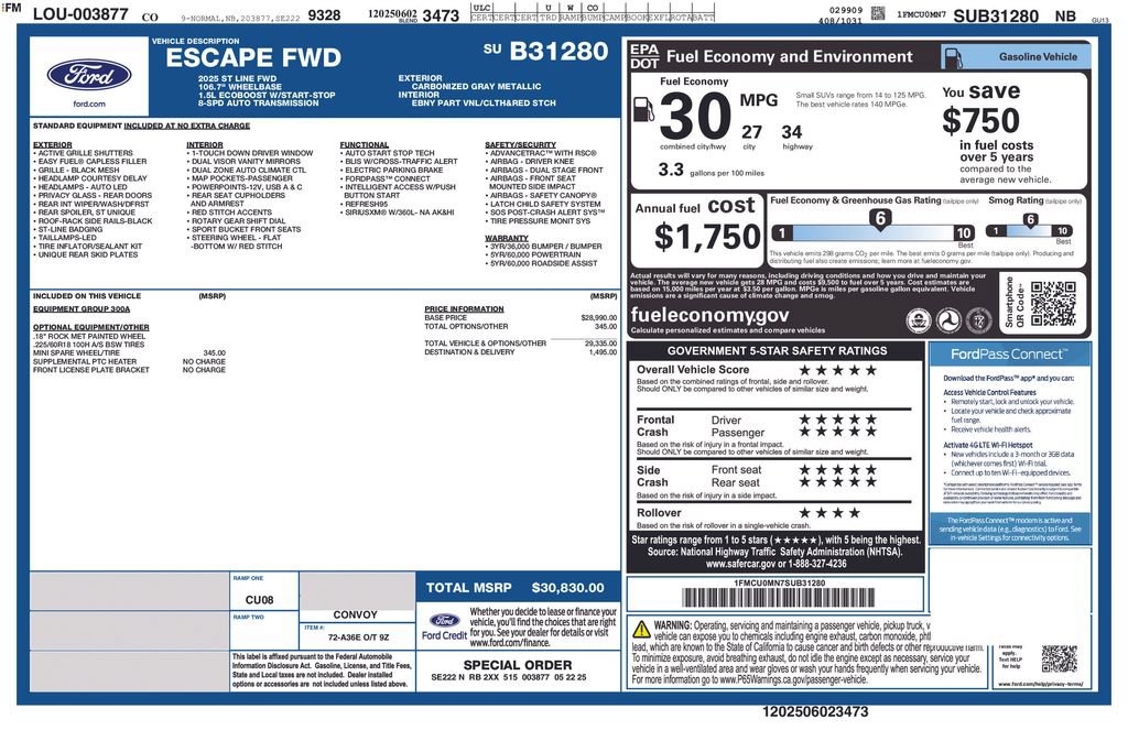Certified 2025 Ford Escape ST-Line FWD image 9