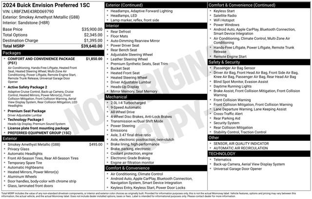 Used 2024 Buick Envision Preferred image 33