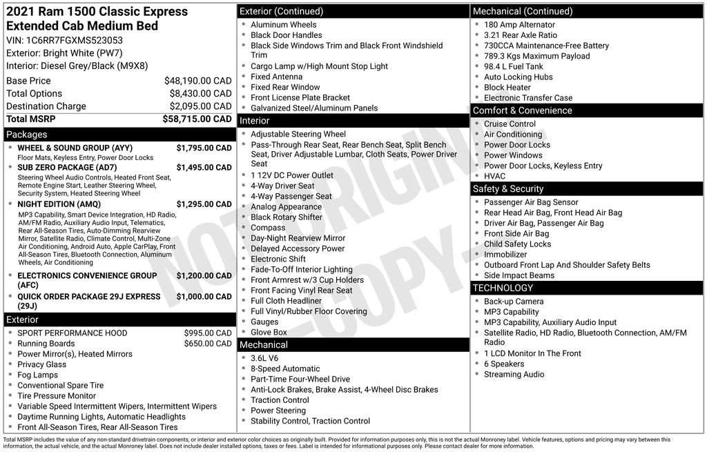 Used 2021 RAM 1500 Express w/ Wheel & Sound Group AWD/4WD image 5