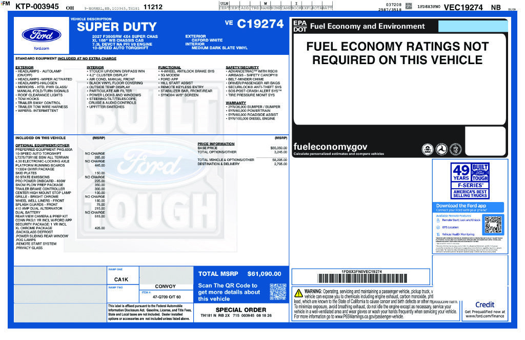 New 2027 Ford F350 XL w/ XL Chrome Package AWD/4WD image 5
