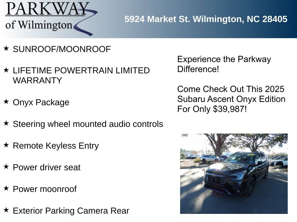 Used 2025 Subaru Ascent Onyx Edition w/ Onyx Package image 6
