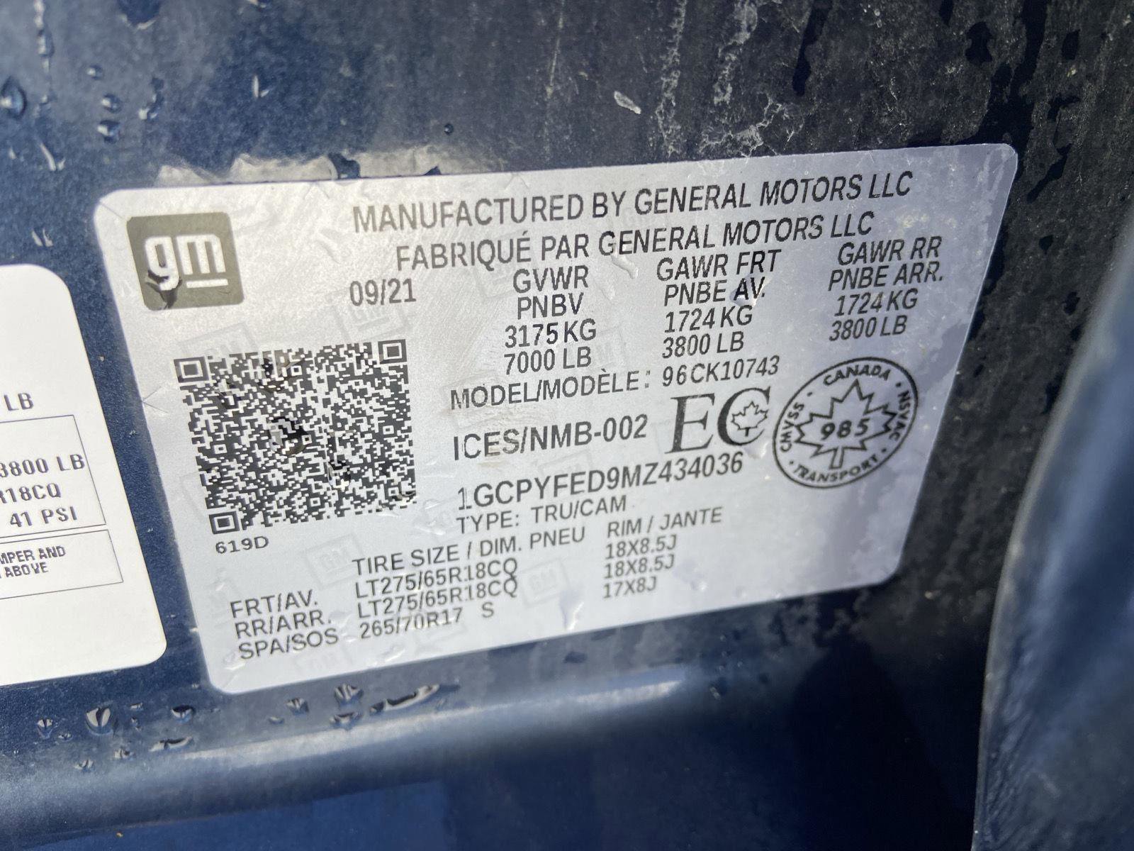 Used 2021 Chevrolet Silverado 1500 LT Trail Boss w/ Bed Protection Package image 38