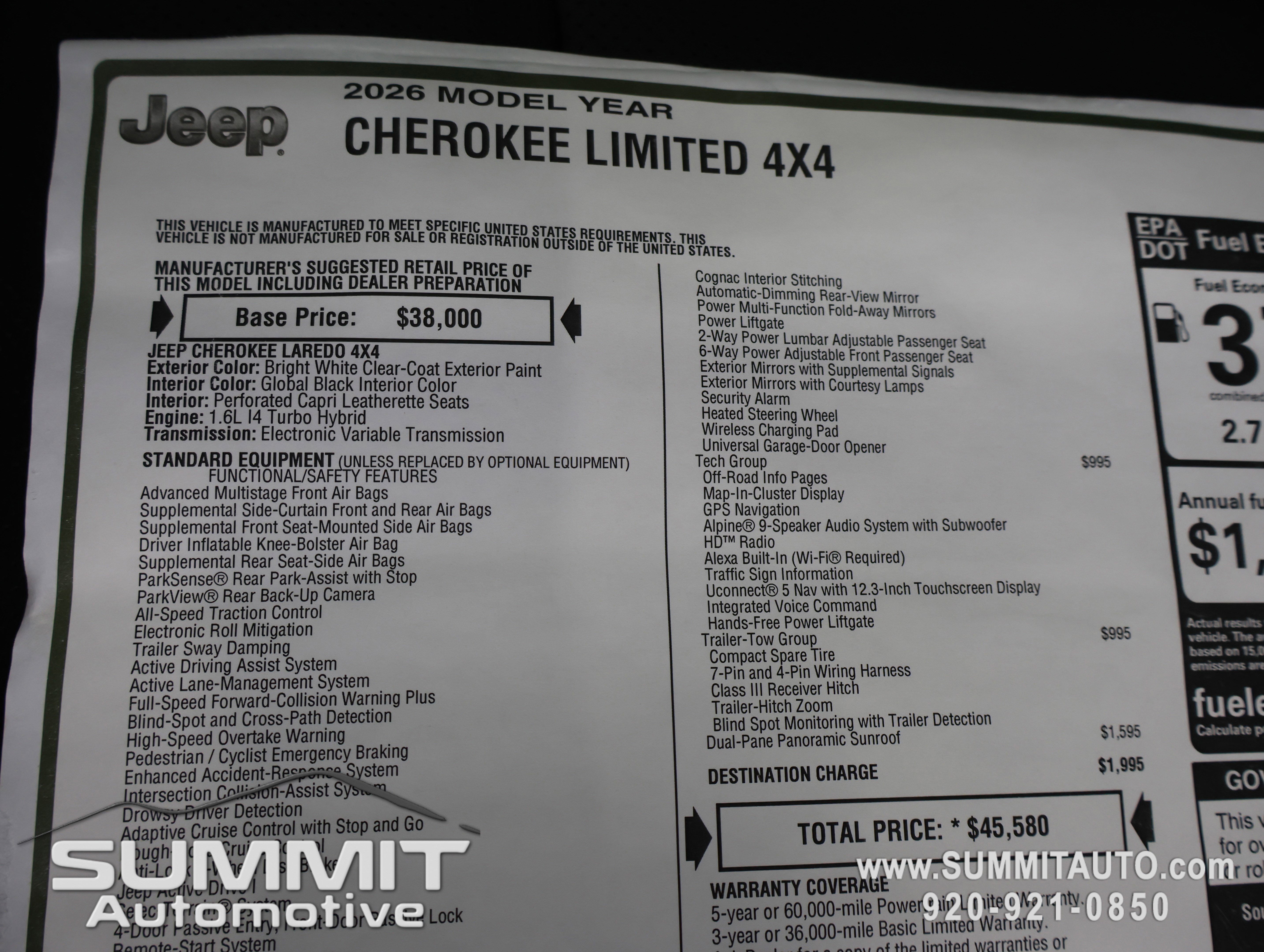 New 2026 Jeep Cherokee Limited image 38