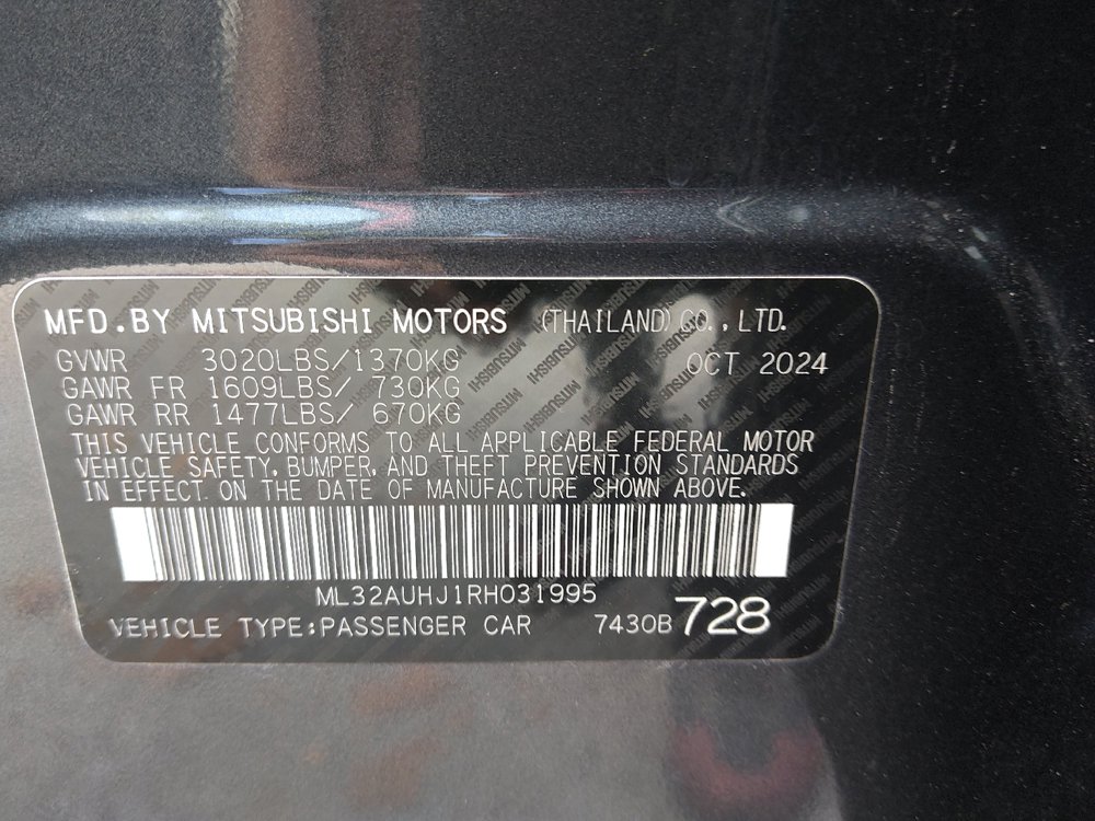 Used 2024 Mitsubishi Mirage ES FWD image 33