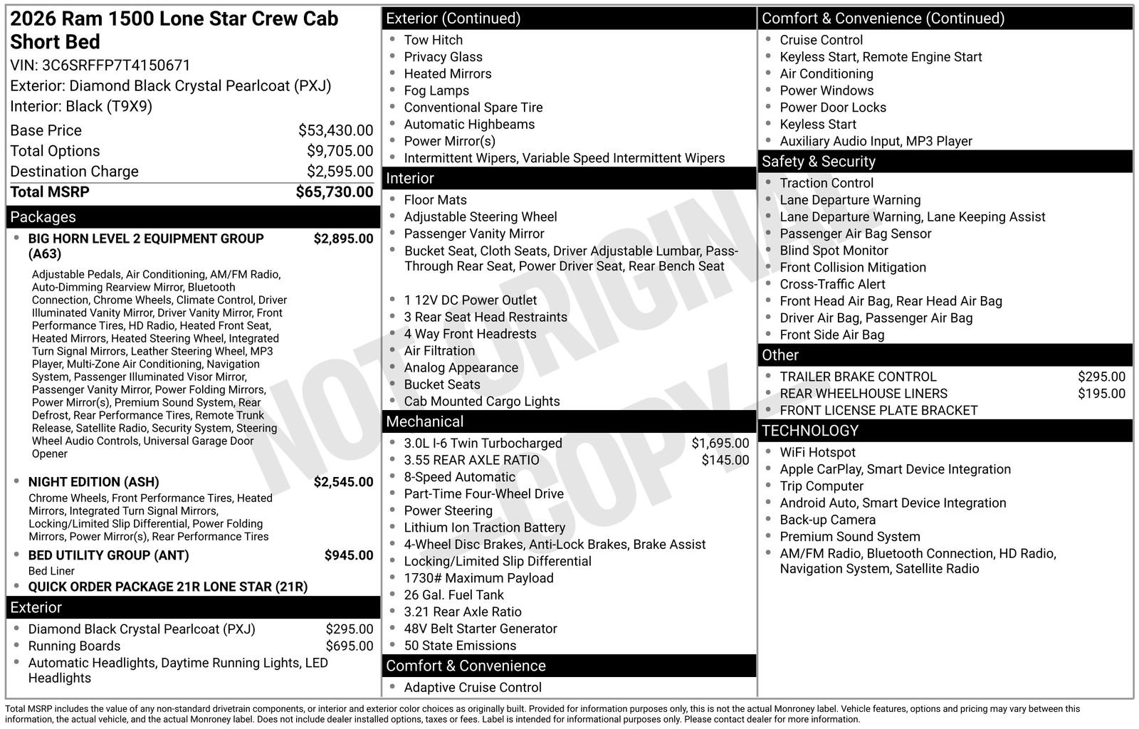 New 2026 RAM 1500 Lone Star AWD/4WD image 25