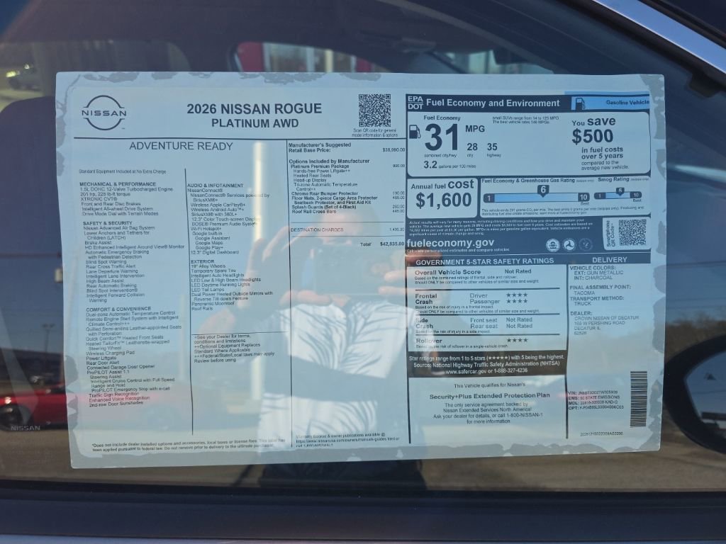 New 2026 Nissan Rogue Platinum w/ Platinum Premium Package image 3