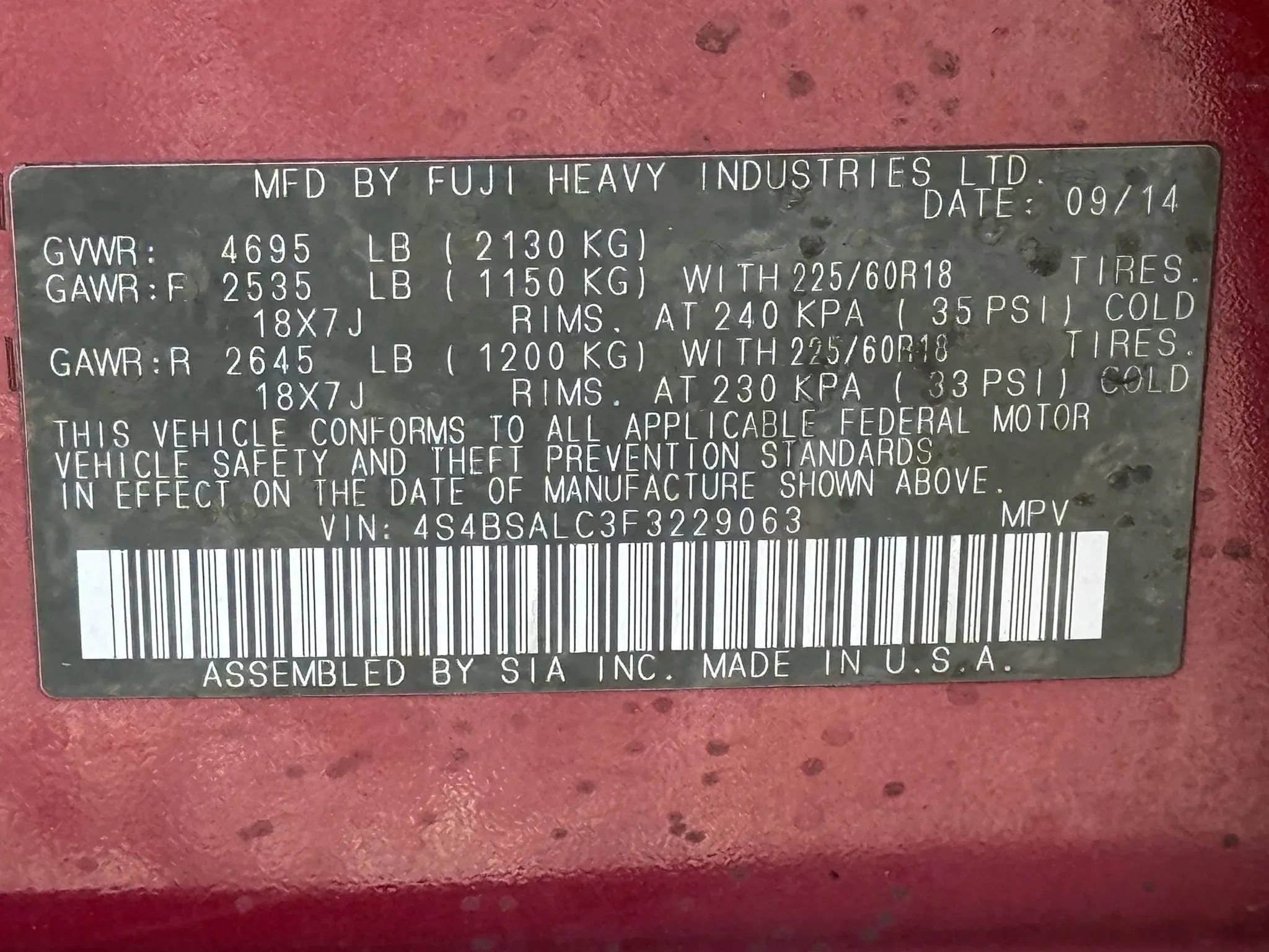 Used 2015 Subaru Outback 2.5i Limited image 32