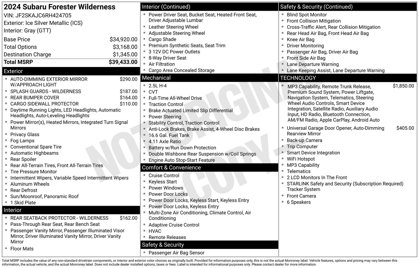Certified 2024 Subaru Forester Wilderness AWD/4WD image 24