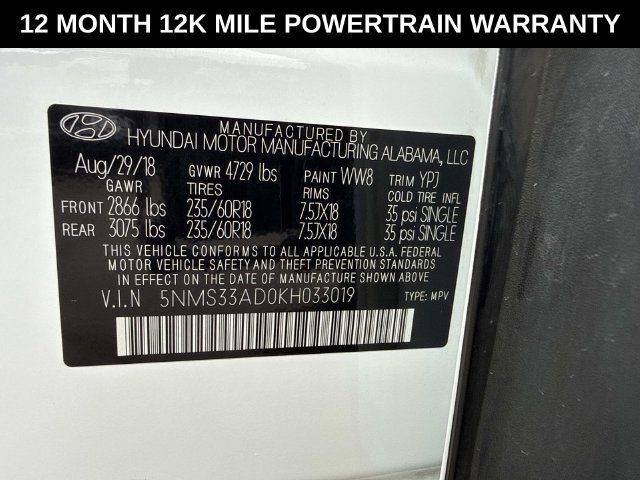 Used 2019 Hyundai Santa Fe SEL FWD image 28