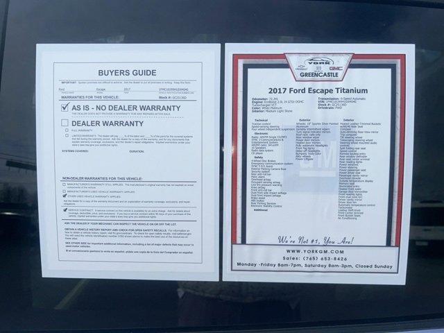 Used 2017 Ford Escape Titanium image 10