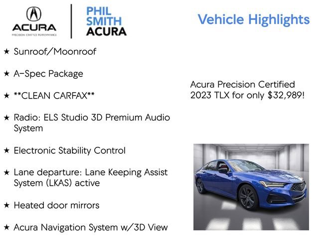 Certified 2023 Acura TLX w/ A-SPEC Pkg image 9