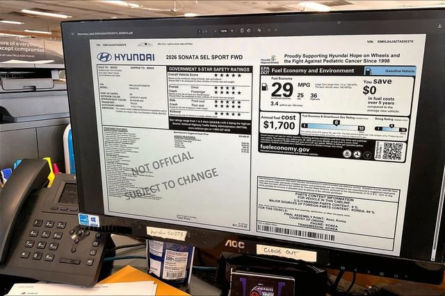 New 2026 Hyundai Sonata SEL image 14