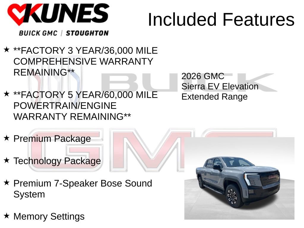 New 2026 GMC Sierra EV Elevation w/ Premium Package image 3