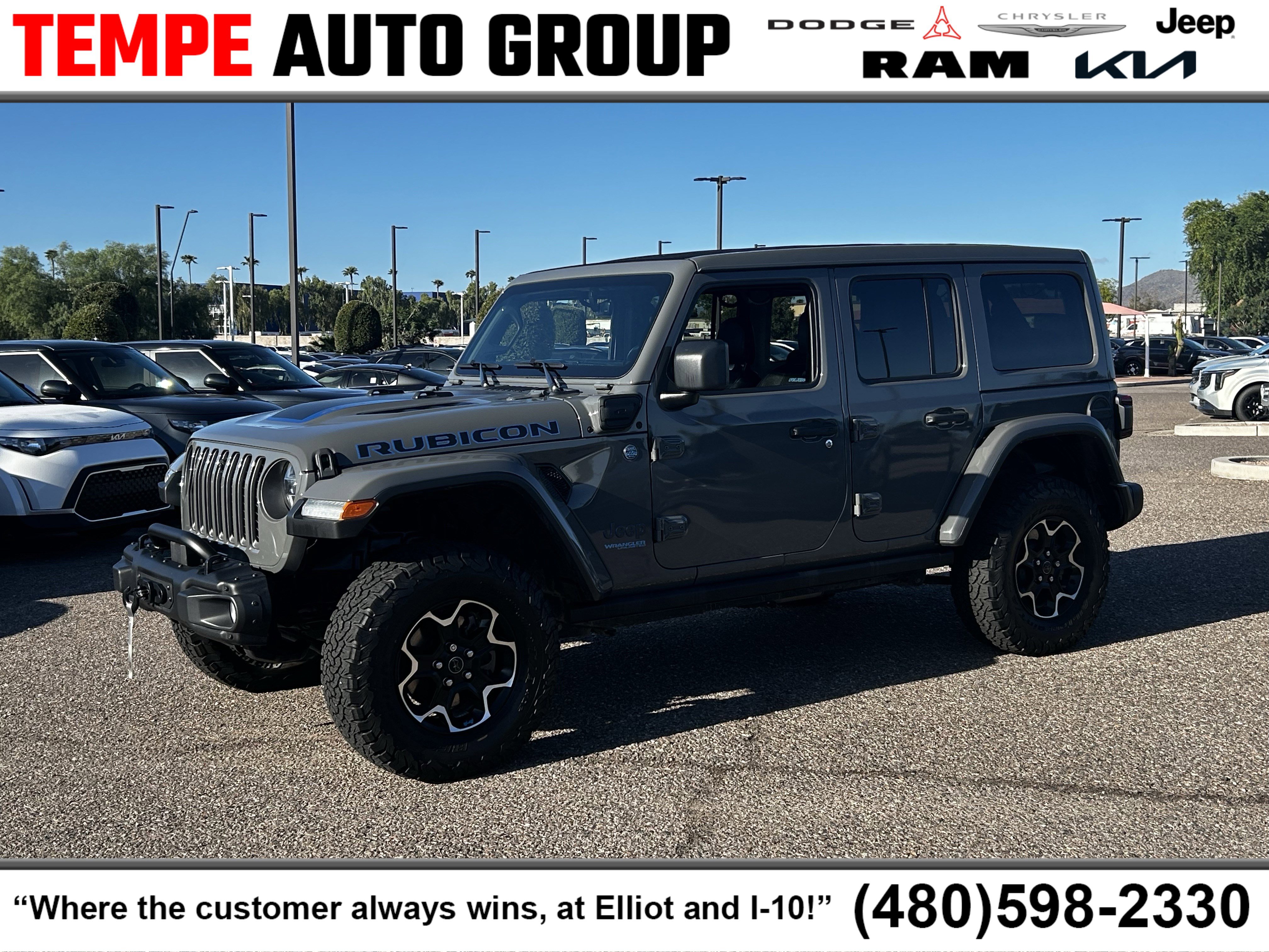 Certified 2021 Jeep Wrangler Unlimited Rubicon 4xe w/ Steel Bumper Group