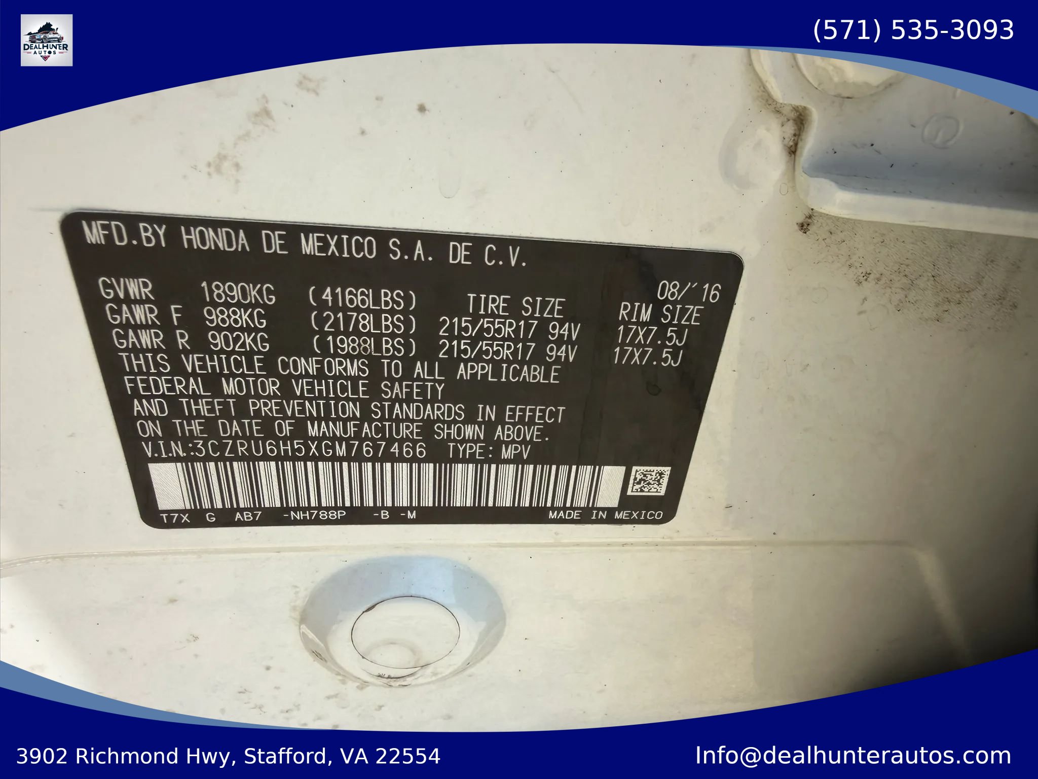 Used 2016 Honda HR-V EX image 34