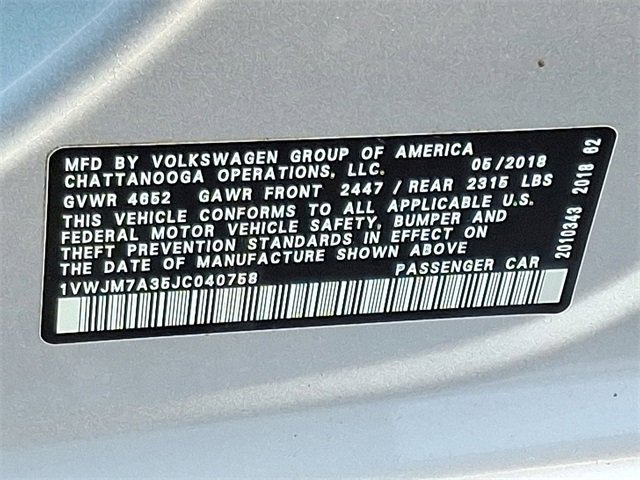 Used 2018 Volkswagen Passat 3.6 image 27