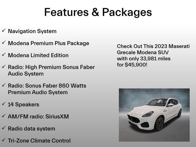 Used 2023 Maserati Grecale Modena AWD/4WD image 4