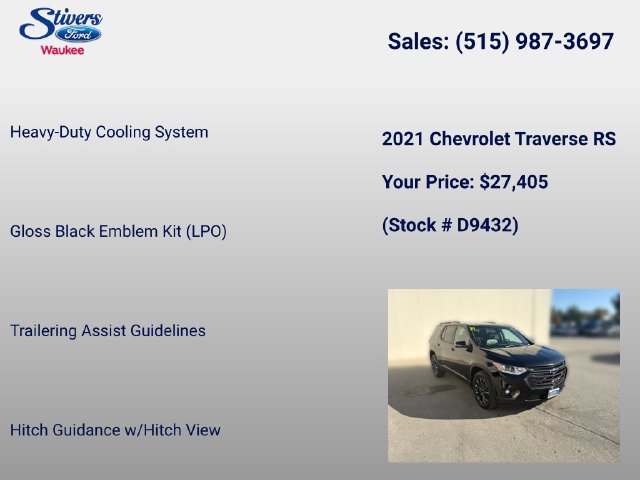 Used 2021 Chevrolet Traverse RS AWD/4WD image 16