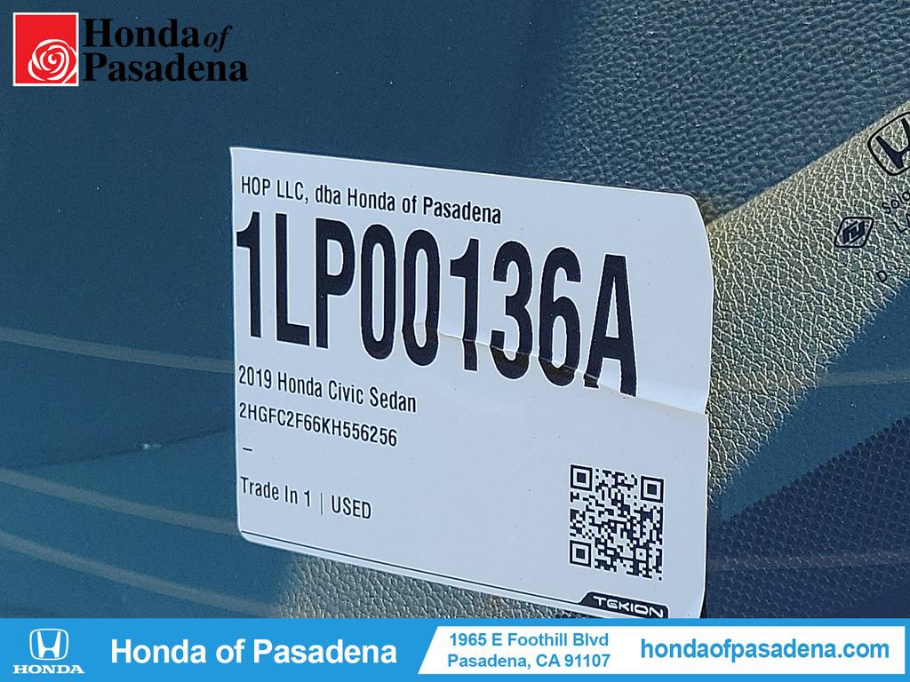 Certified 2019 Honda Civic LX image 27