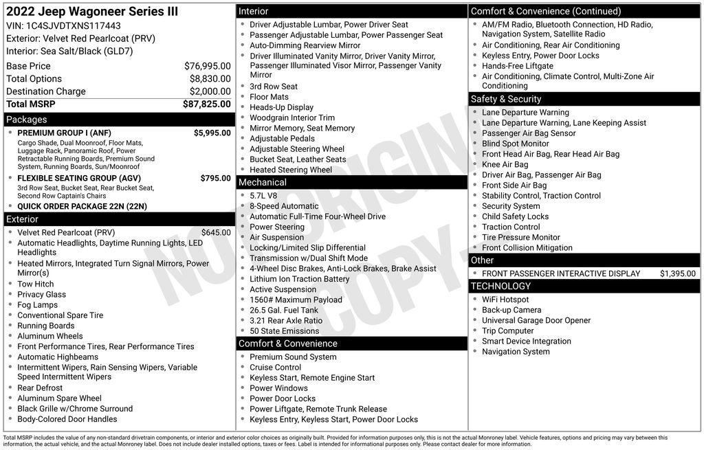 Used 2022 Jeep Wagoneer Series III w/ Premium Group I image 27