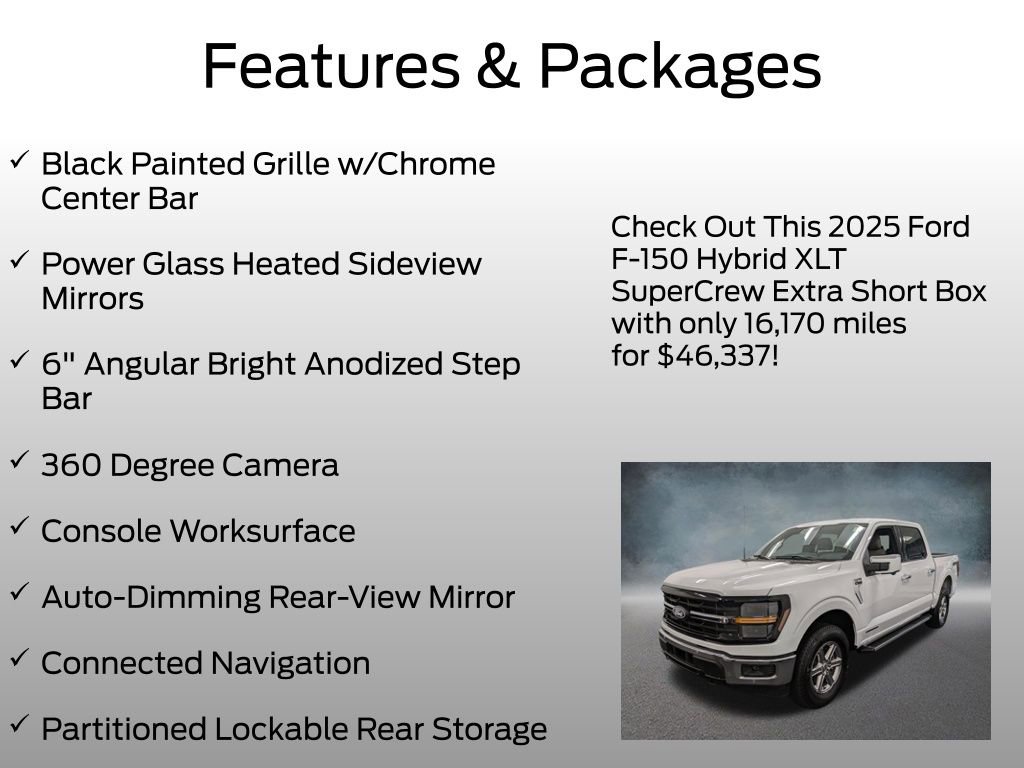 Certified 2025 Ford F150 XLT w/ Equipment Group 302A MID AWD/4WD image 13