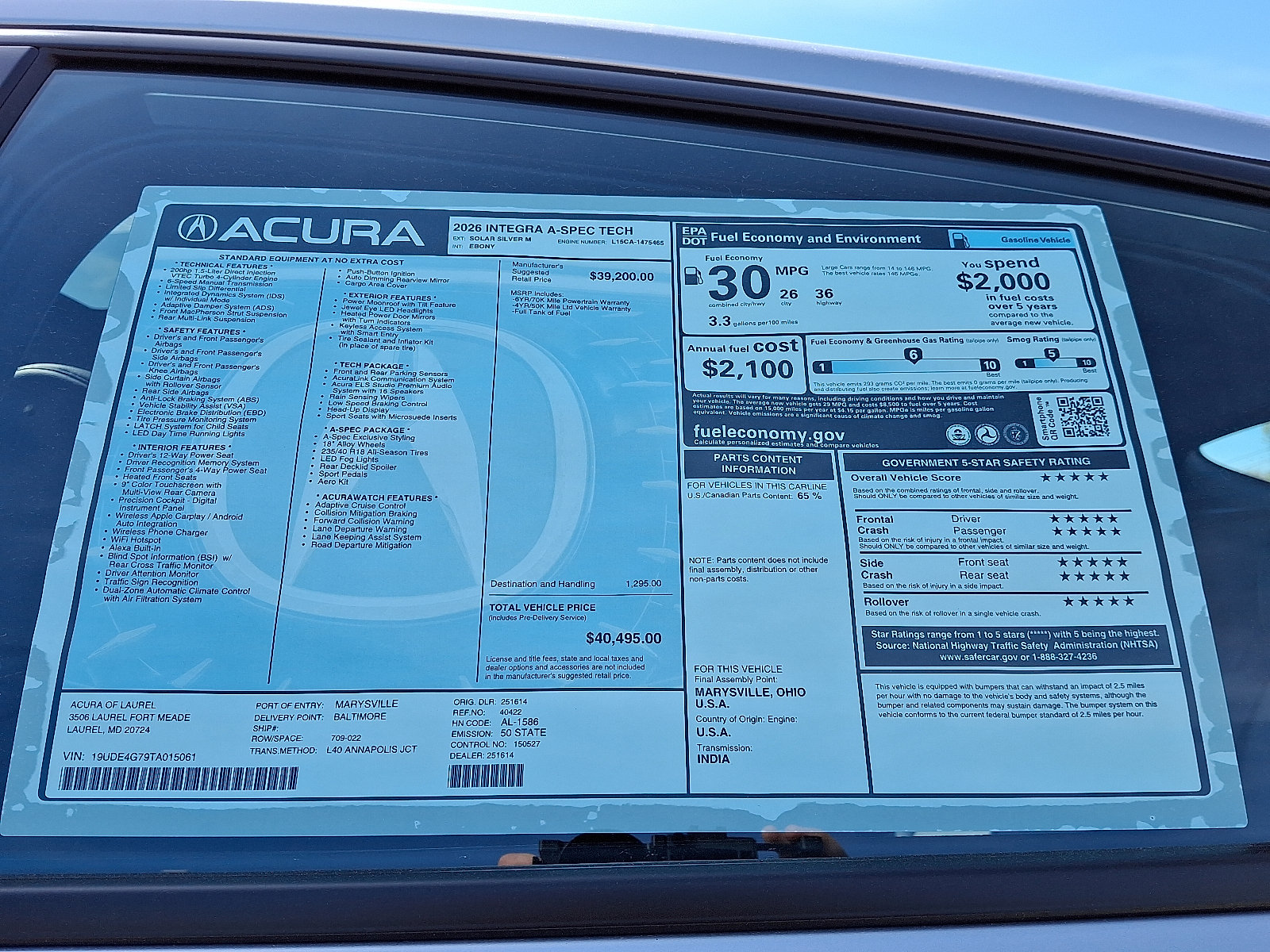 New 2026 Acura Integra A-Spec w/ Technology Package FWD image 19