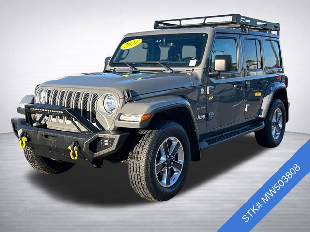 Used 2021 Jeep Wrangler Unlimited Sahara w/ Uconnect 4C Nav & Sound Group image 3