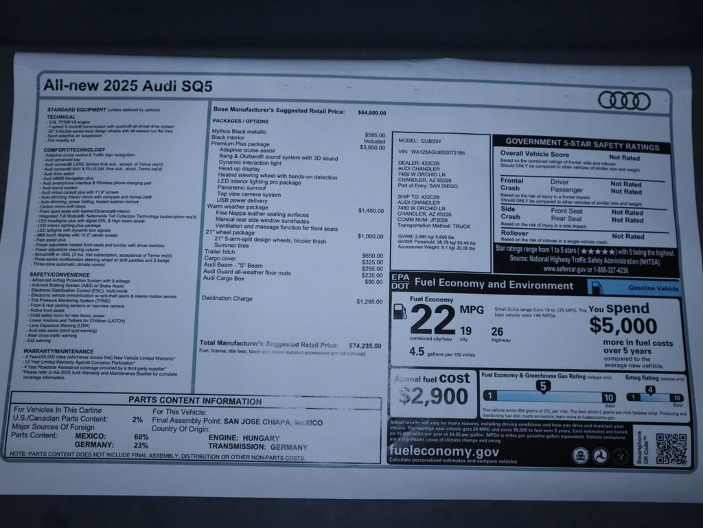 New 2025 Audi SQ5 Premium Plus image 9