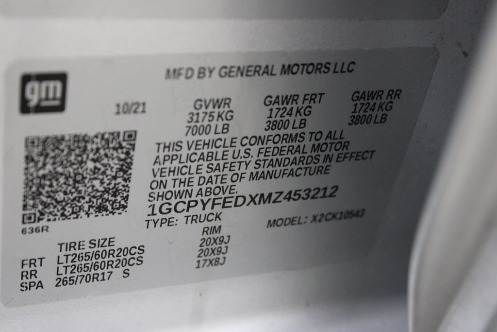 Used 2021 Chevrolet Silverado 1500 LT Trail Boss w/ Bed Protection Package AWD/4WD image 29