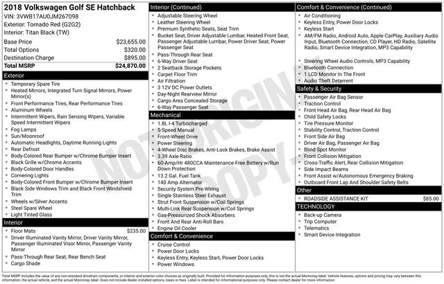 Used 2018 Volkswagen Golf SE image 4