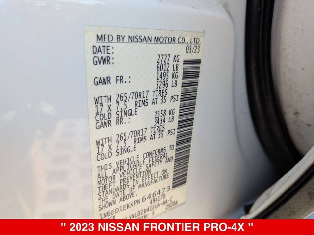 Certified 2023 Nissan Frontier PRO-4X w/ Technology Package AWD/4WD image 41