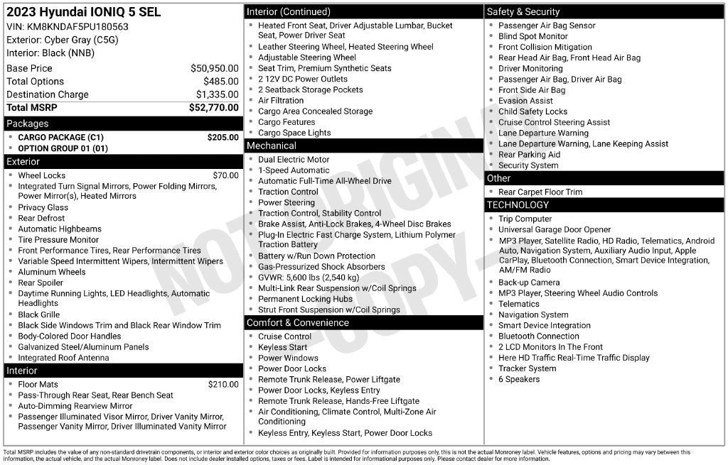 Certified 2023 Hyundai Ioniq 5 SEL w/ Cargo Package AWD/4WD image 3