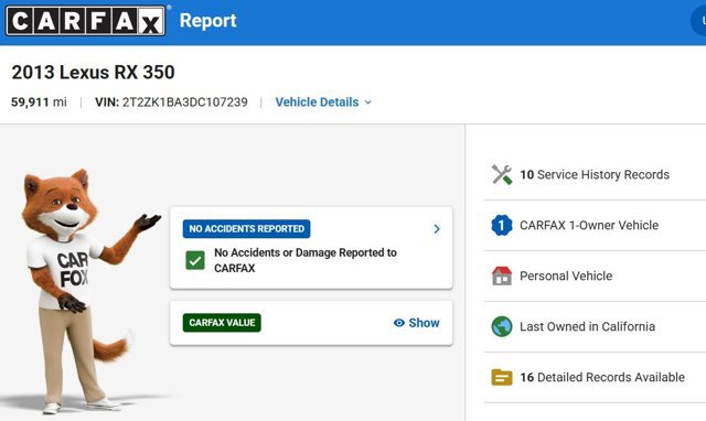 Used 2013 Lexus RX 350 FWD w/ Navigation Pkg image 2