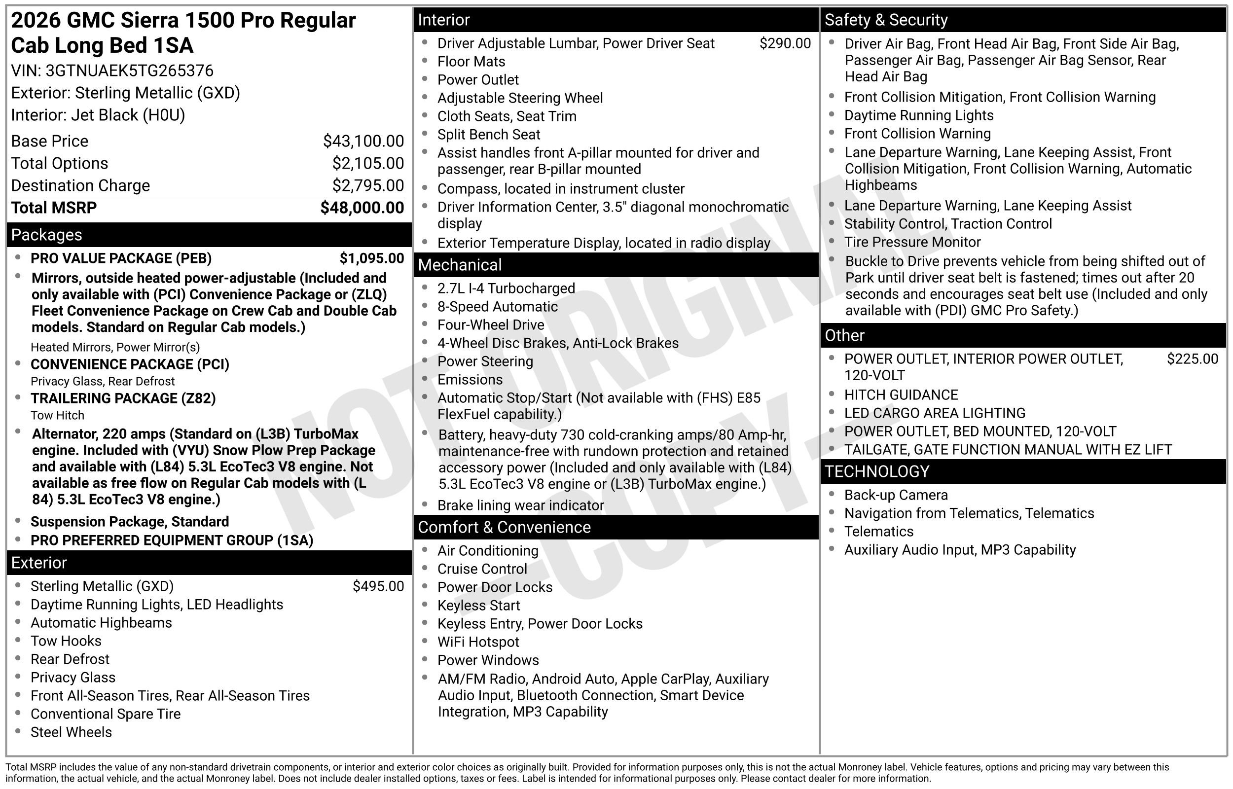 New 2026 GMC Sierra 1500 Pro w/ Pro Value Package AWD/4WD image 29
