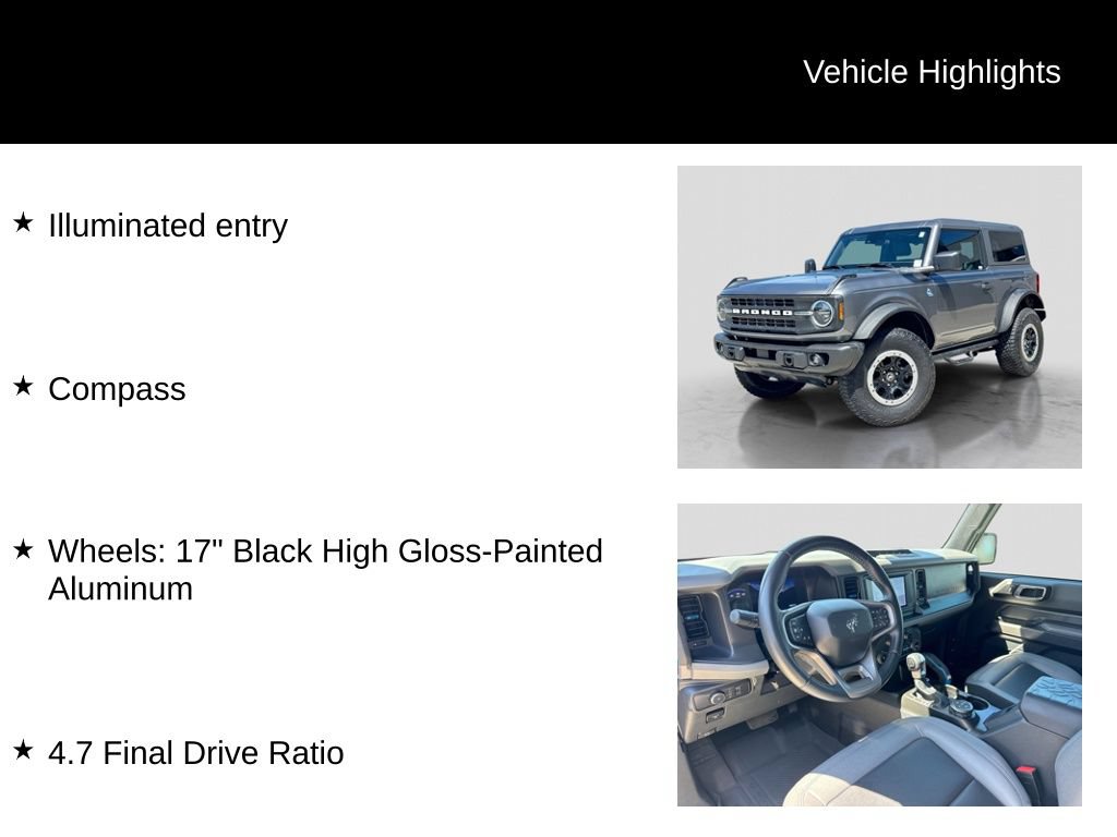 Certified 2022 Ford Bronco Black Diamond w/ Sasquatch Package AWD/4WD image 27