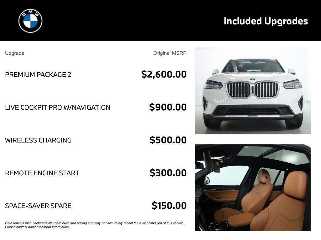 Certified 2022 BMW X3 xDrive30i w/ Premium Package 2 AWD/4WD image 4