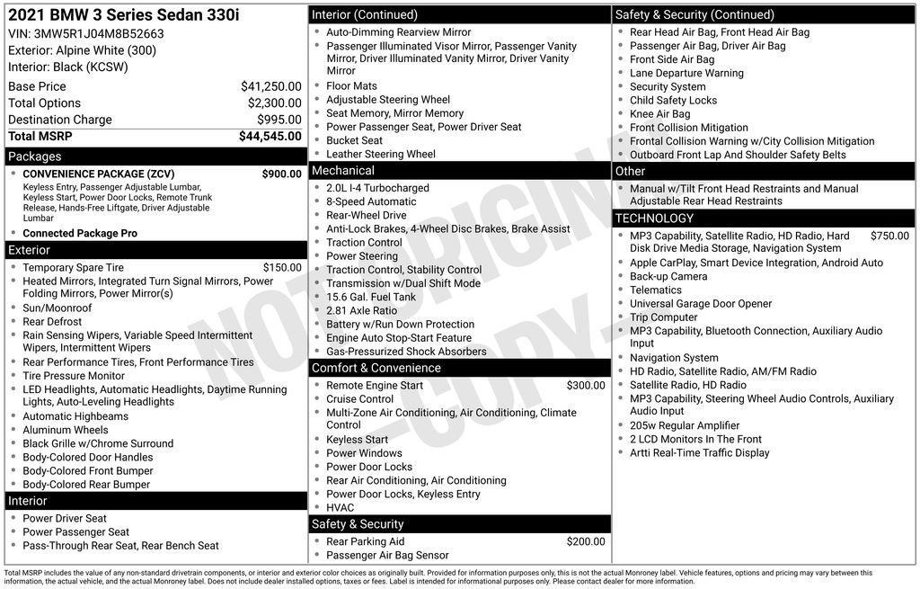 Used 2021 BMW 330i Sedan w/ Convenience Package RWD image 6