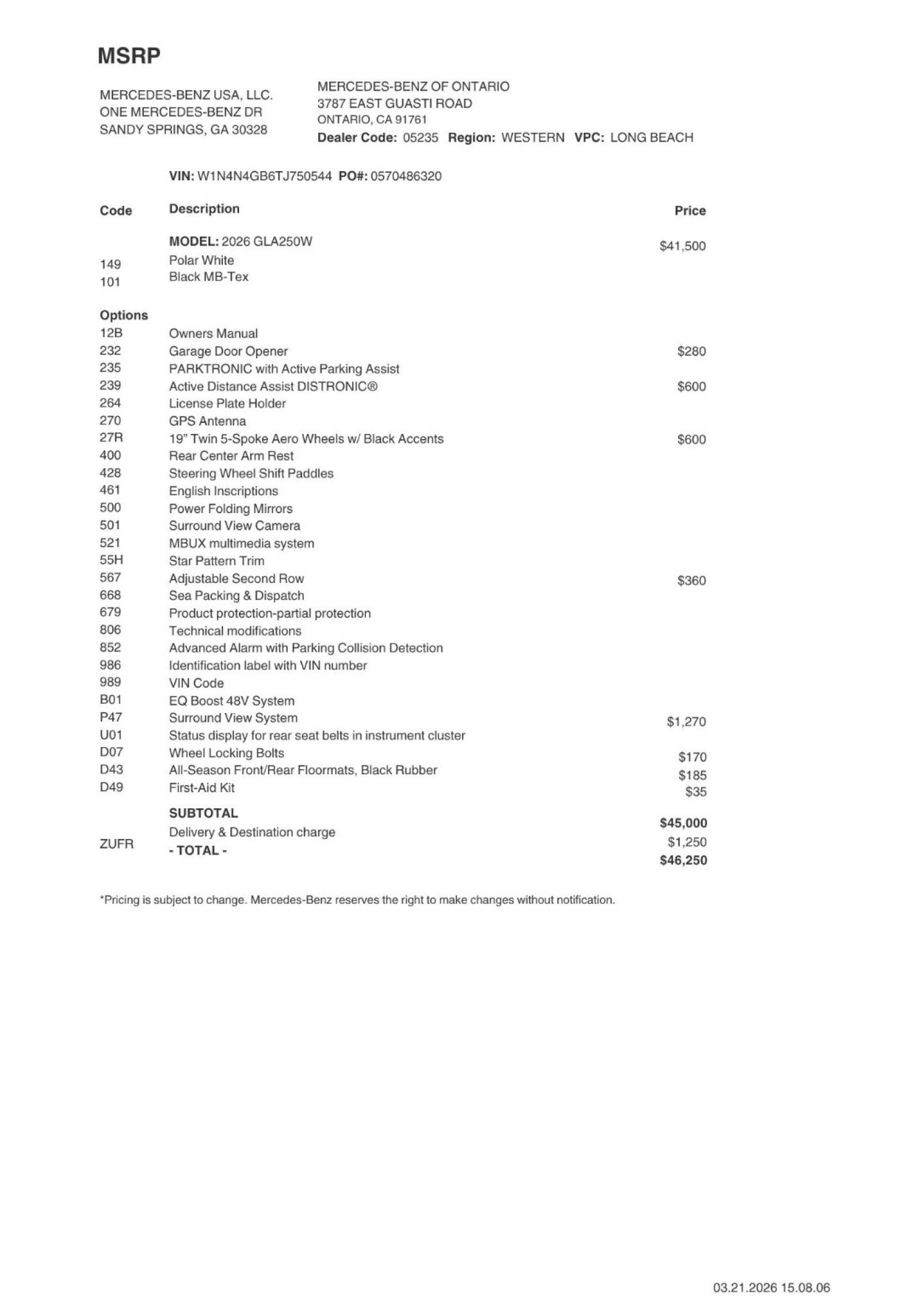 Certified 2026 Mercedes-Benz GLA 250 image 2