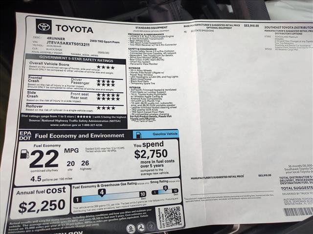 New 2026 Toyota 4Runner TRD Sport Premium RWD image 17