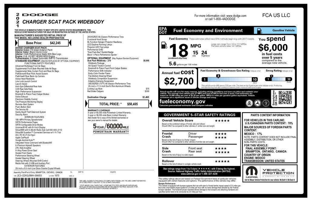 Used 2021 Dodge Charger Scat Pack RWD image 8