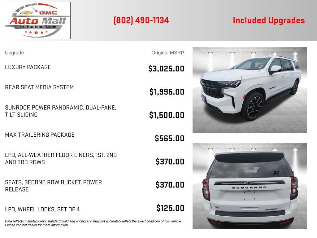Certified 2024 Chevrolet Suburban RST w/ Luxury Package AWD/4WD image 4