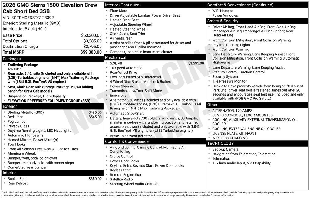 New 2026 GMC Sierra 1500 Elevation RWD image 46