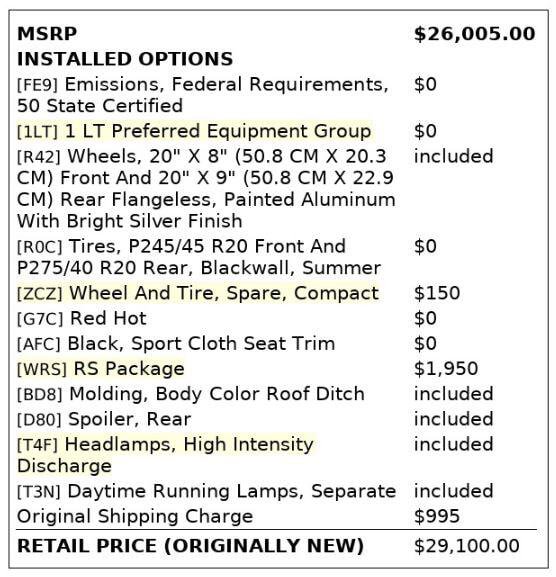 Used 2015 Chevrolet Camaro LT w/ RS Package image 4