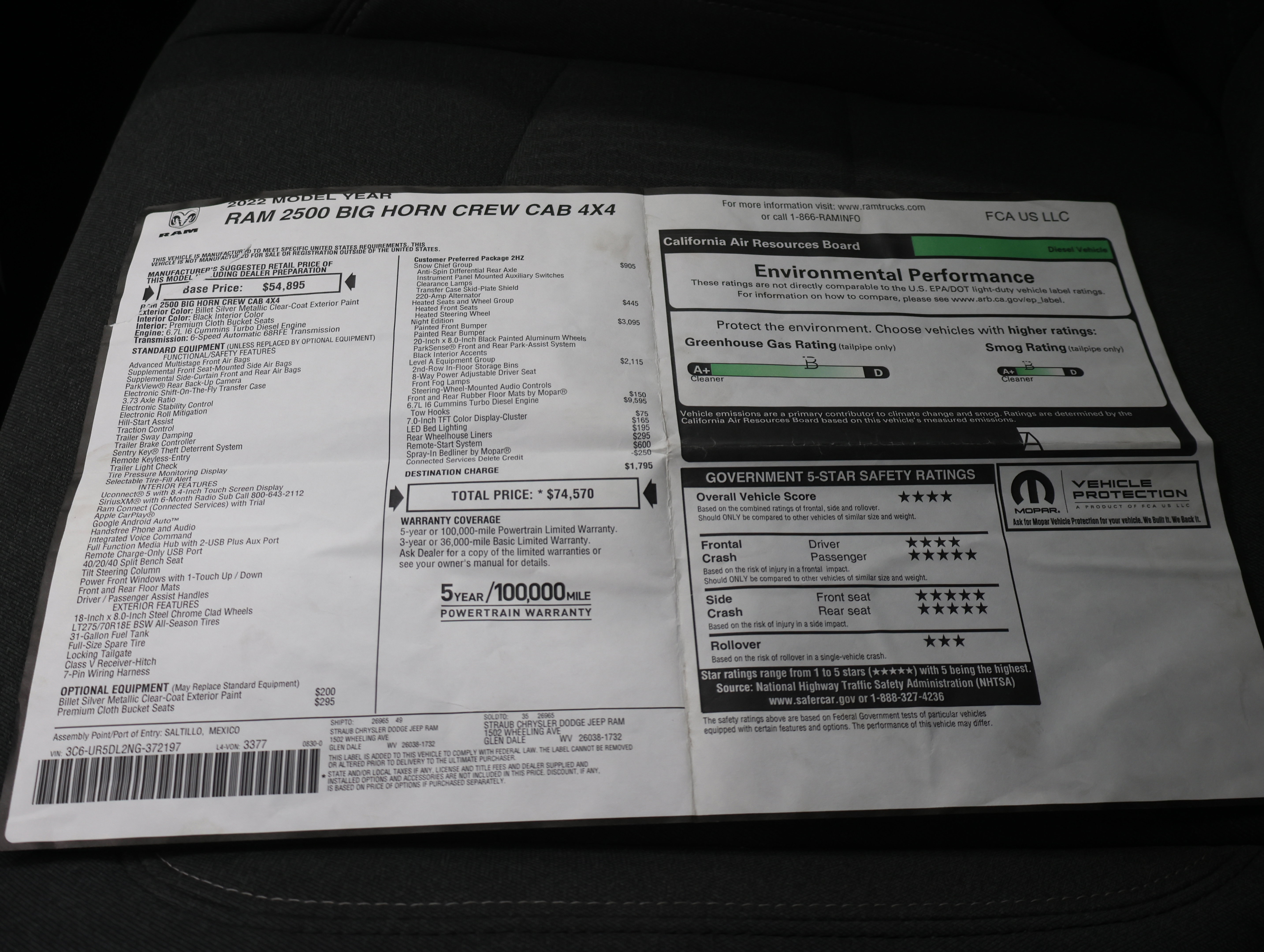 Used 2022 RAM 2500 Big Horn w/ Night Edition image 54