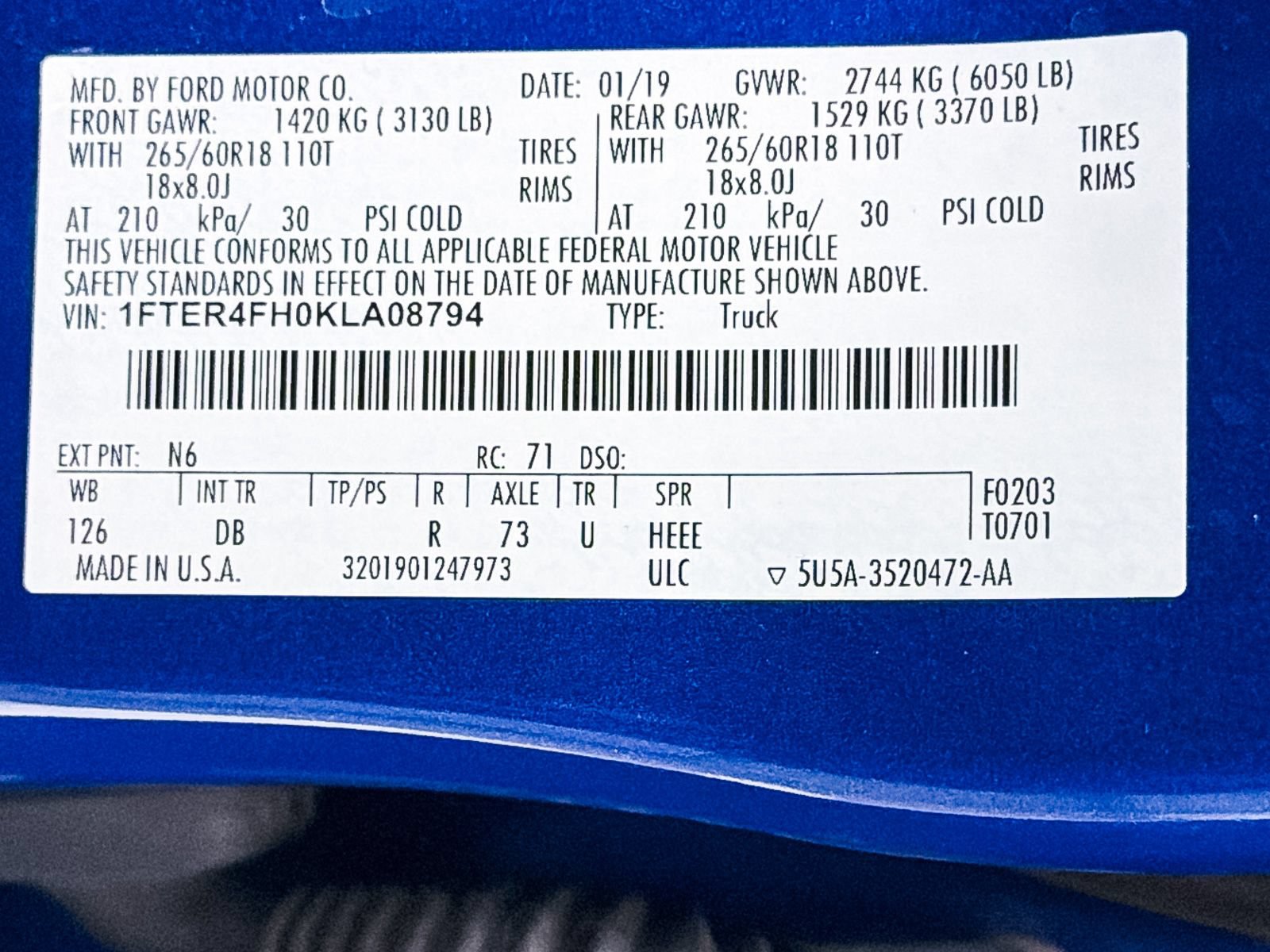 Used 2019 Ford Ranger Lariat w/ Equipment Group 501A Mid AWD/4WD image 28