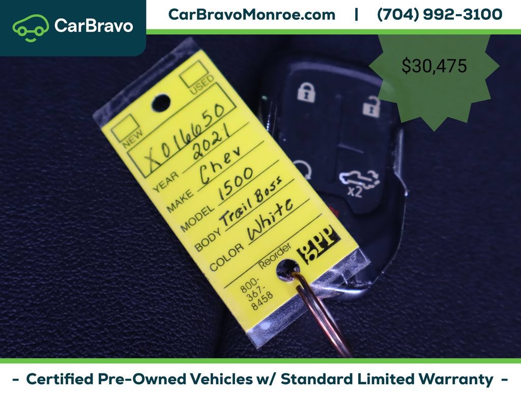 Certified 2021 Chevrolet Silverado 1500 LT Trail Boss w/ Convenience Package II AWD/4WD image 49