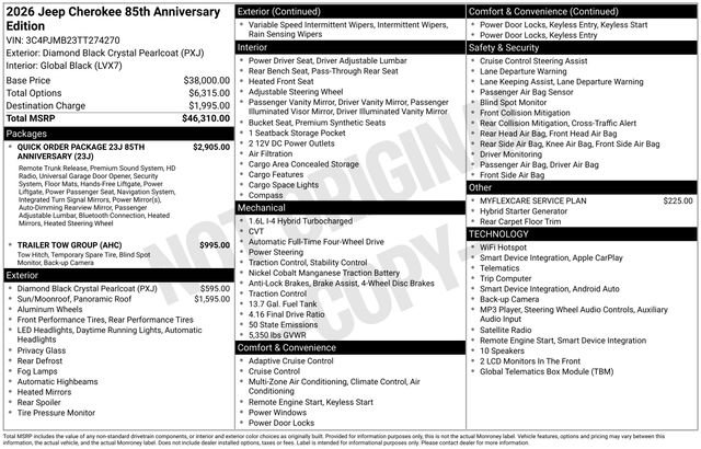 New 2026 Jeep Cherokee Overland AWD/4WD image 38